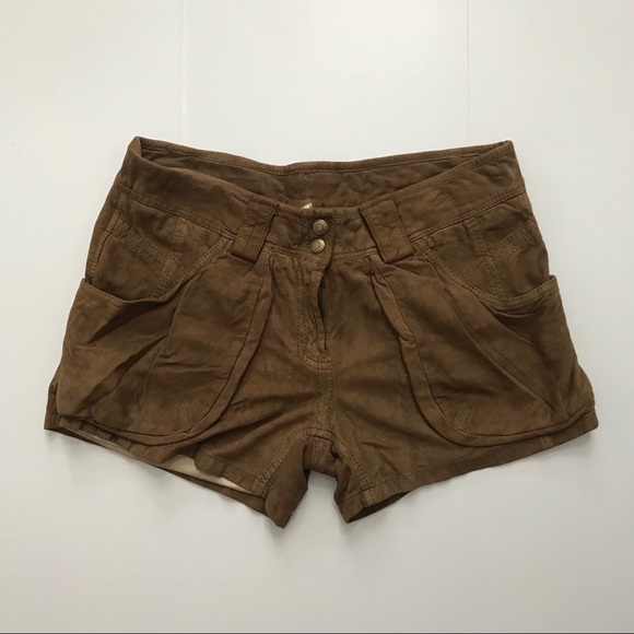 Free people brown suede shorts - Picture 1 of 3